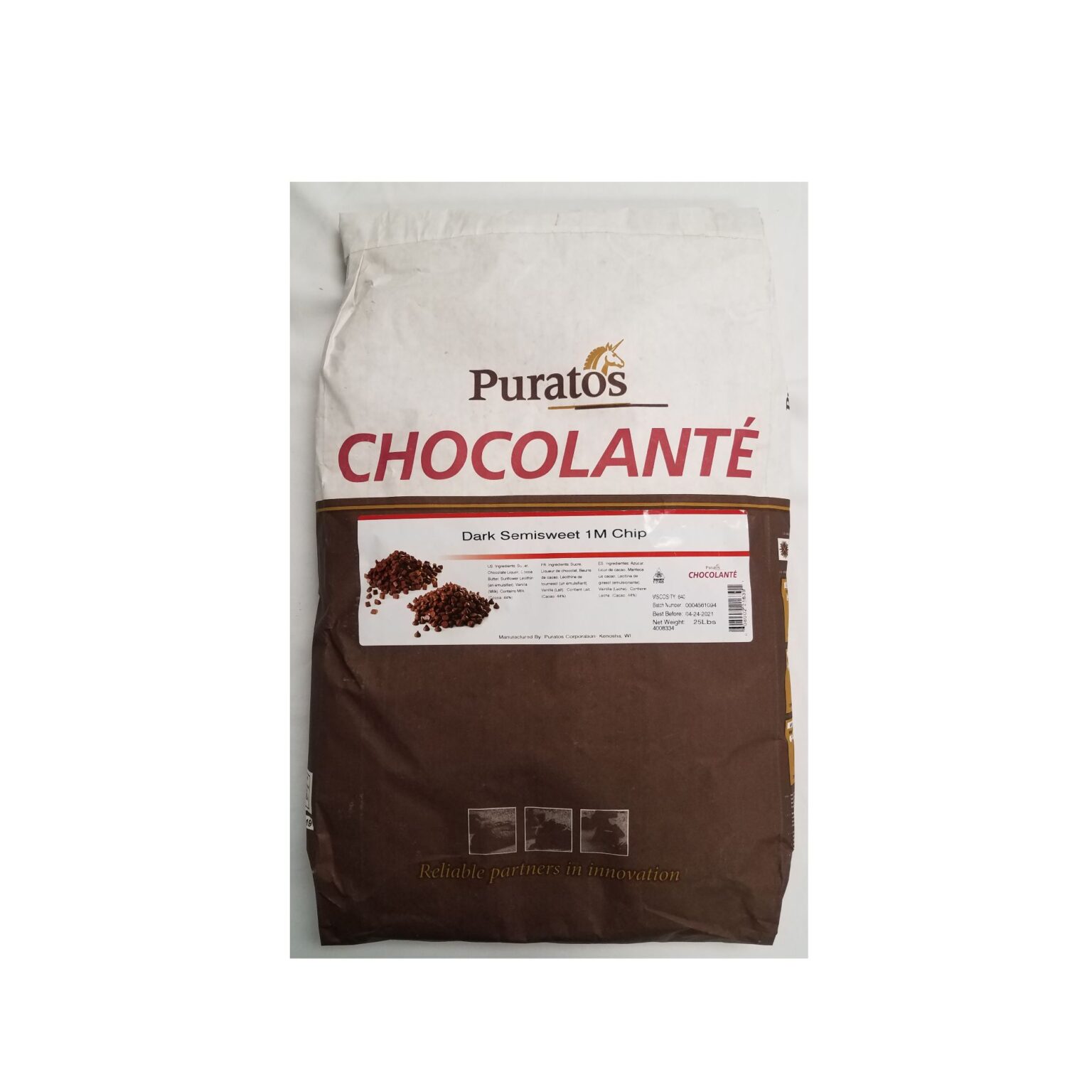 Puratos Dark Chocolate Carat Coverlux Lb South Holland Bakery Supply