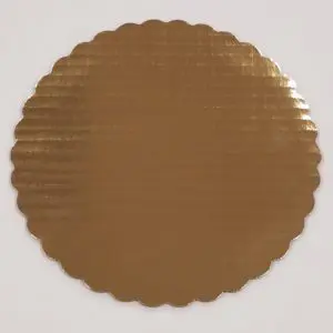 8" GOLD SCALLOPED CIRCLE 200CT