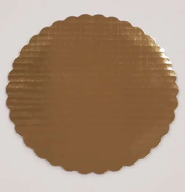 8" GOLD SCALLOPED CIRCLE 200CT