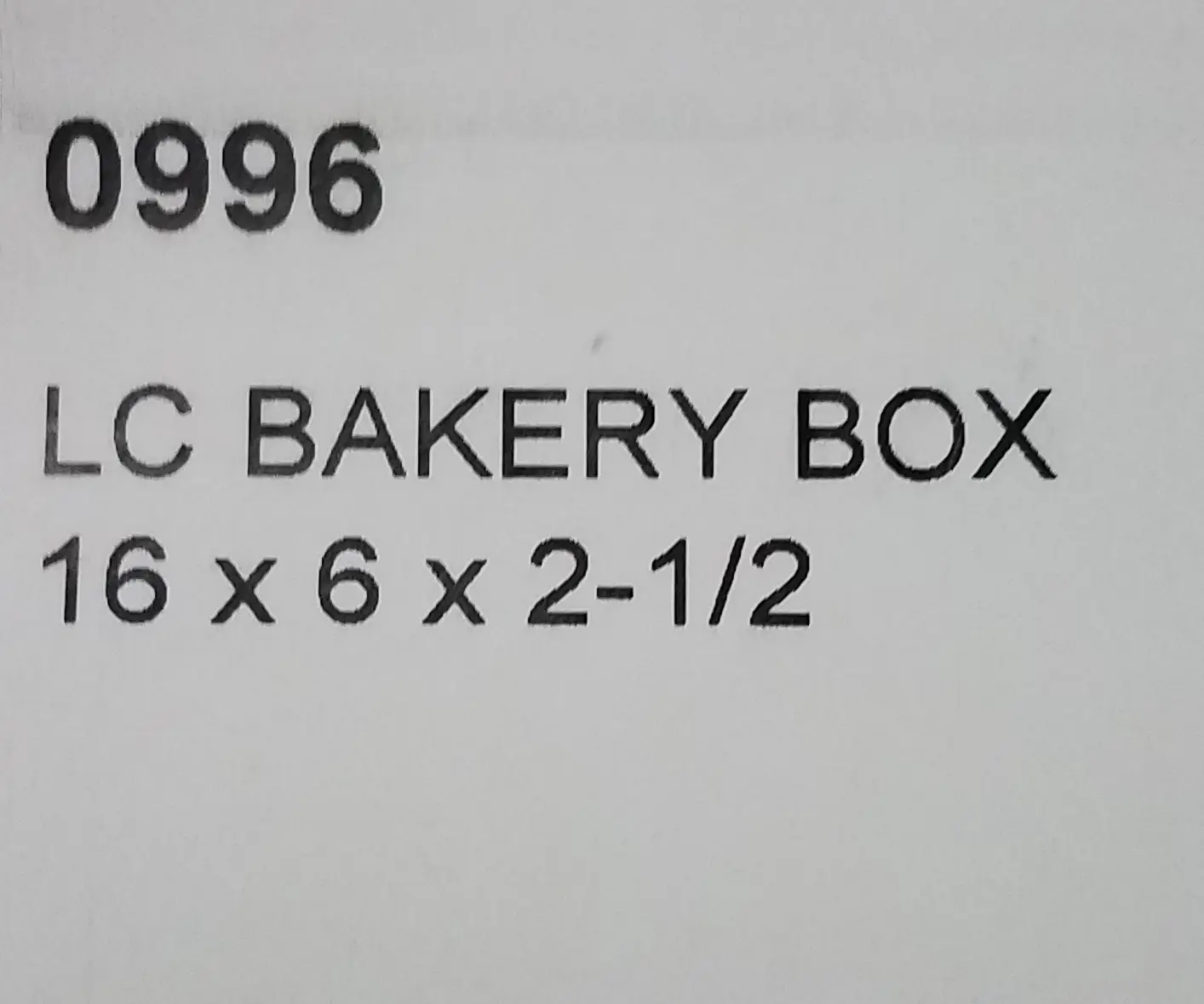 16X6X2 1/2 LC BAKERY BOX 250CT - Image 2