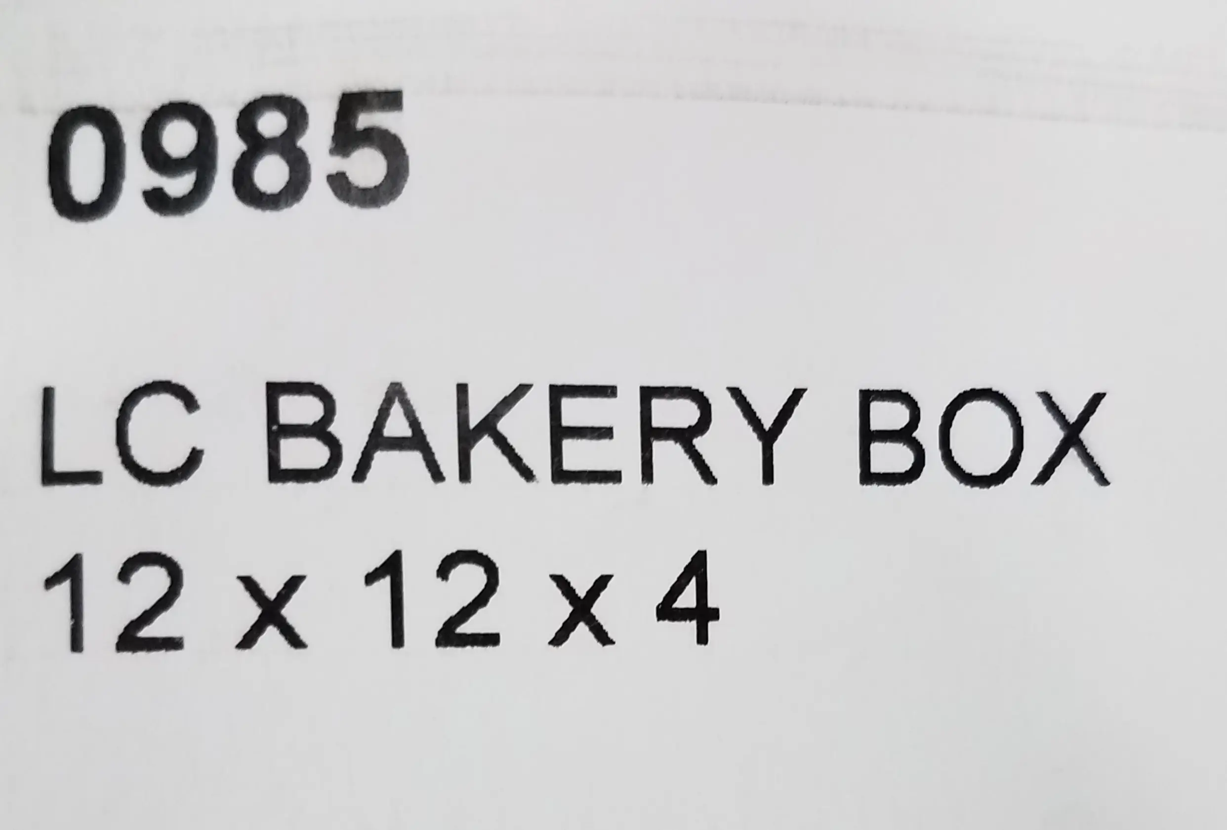 12X12X4 LC BAKERY BOX 100CT - Image 2