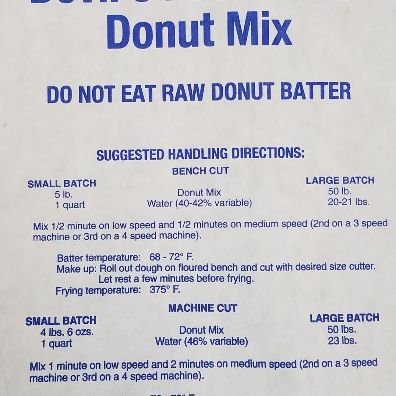 DEVILS FOOD CAKE DONUT MIX 50LB - South Holland Bakery Supply