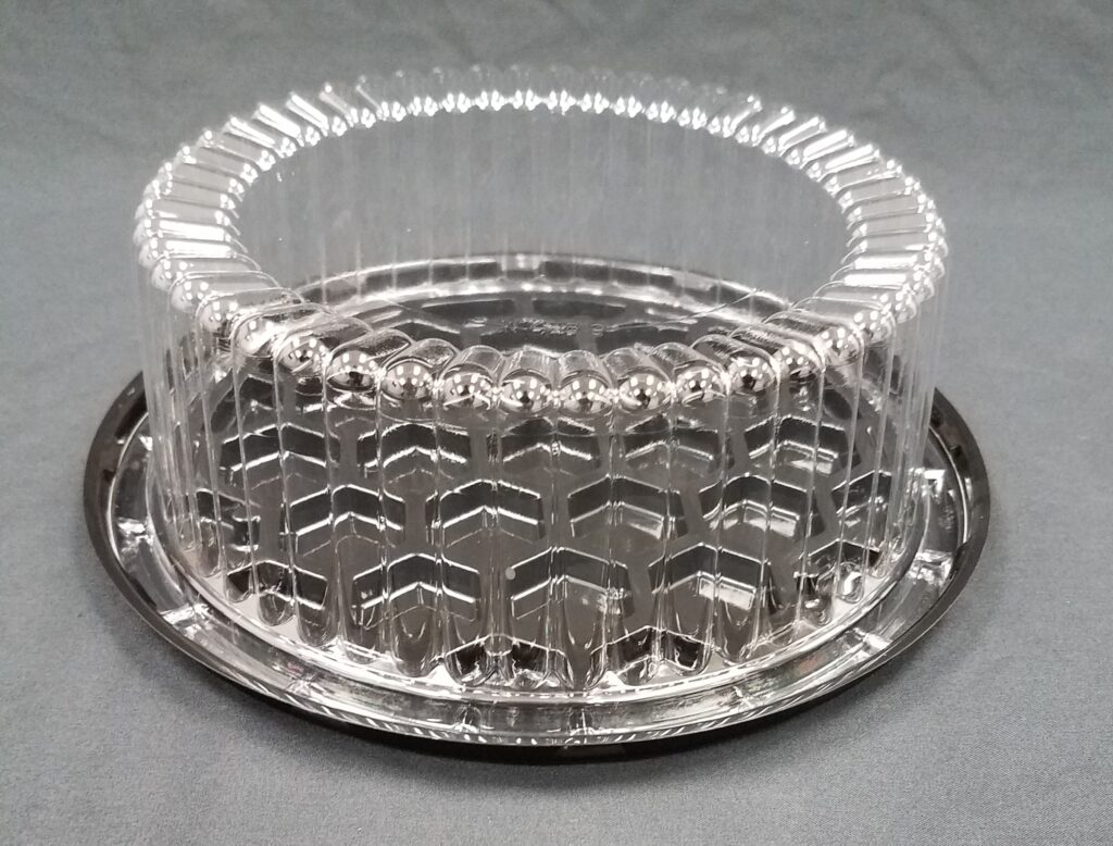 7" 1-2 LAYER CAKE BLACK BASE AND DOME 180CT - South Holland Bakery Supply