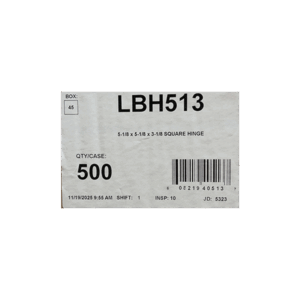 5 1/8X5 1/8X3 1/8 SQARE (LBH513) 500CT