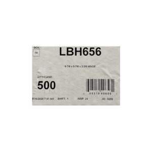 6 7/8X5 7/8X3 3/8 CONT (LBH656) 500CT DF