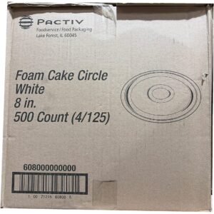 8" WHITE FOAM CAKE CIRCLE