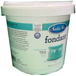 TURQUOISE VANILLA FONDANT 2 LB