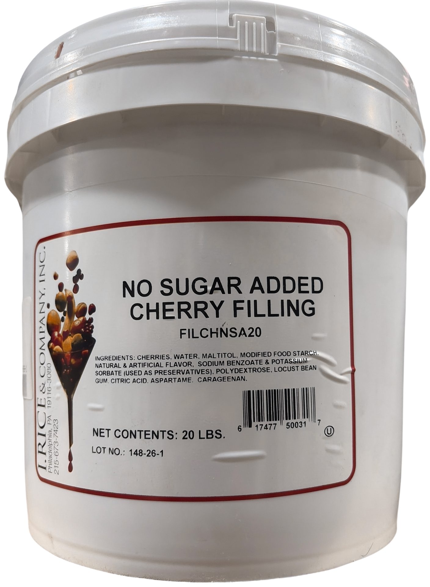 CHERRY NO SUGAR ADDED 20 LB